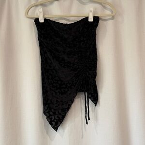 Silence + Noise Remy Leopard Print Velvet Burnout Tube Top size Medium